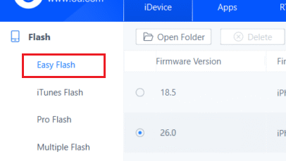 Easy Flash 3U - Exemplo de Log